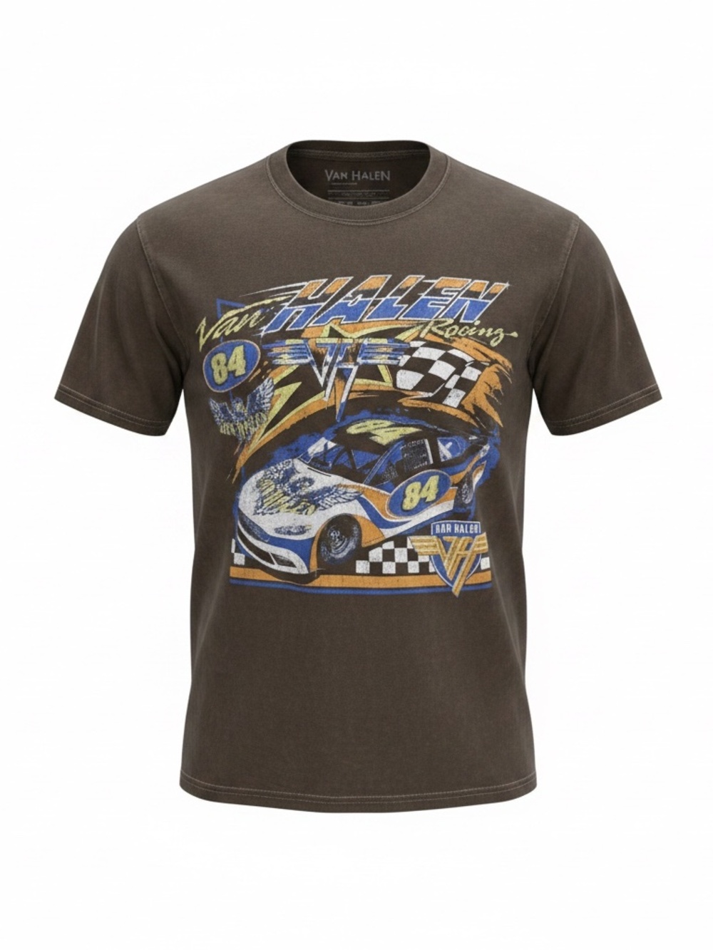 Vintage 1984 Van Halen Racer Tee - Brown - Medium